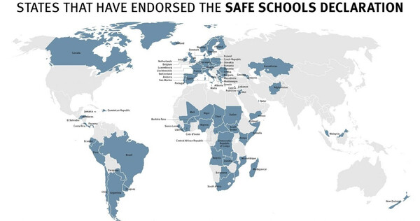 안전한 학교 선언을 승인한 나라의 현황 (사진 출처_Education International)