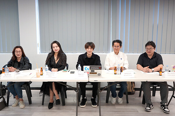 KCF 2차 오디션 심사위원 (왼쪽부터 김나리, 사브리나 첸, 임하늘, 임기호, 김민하)
